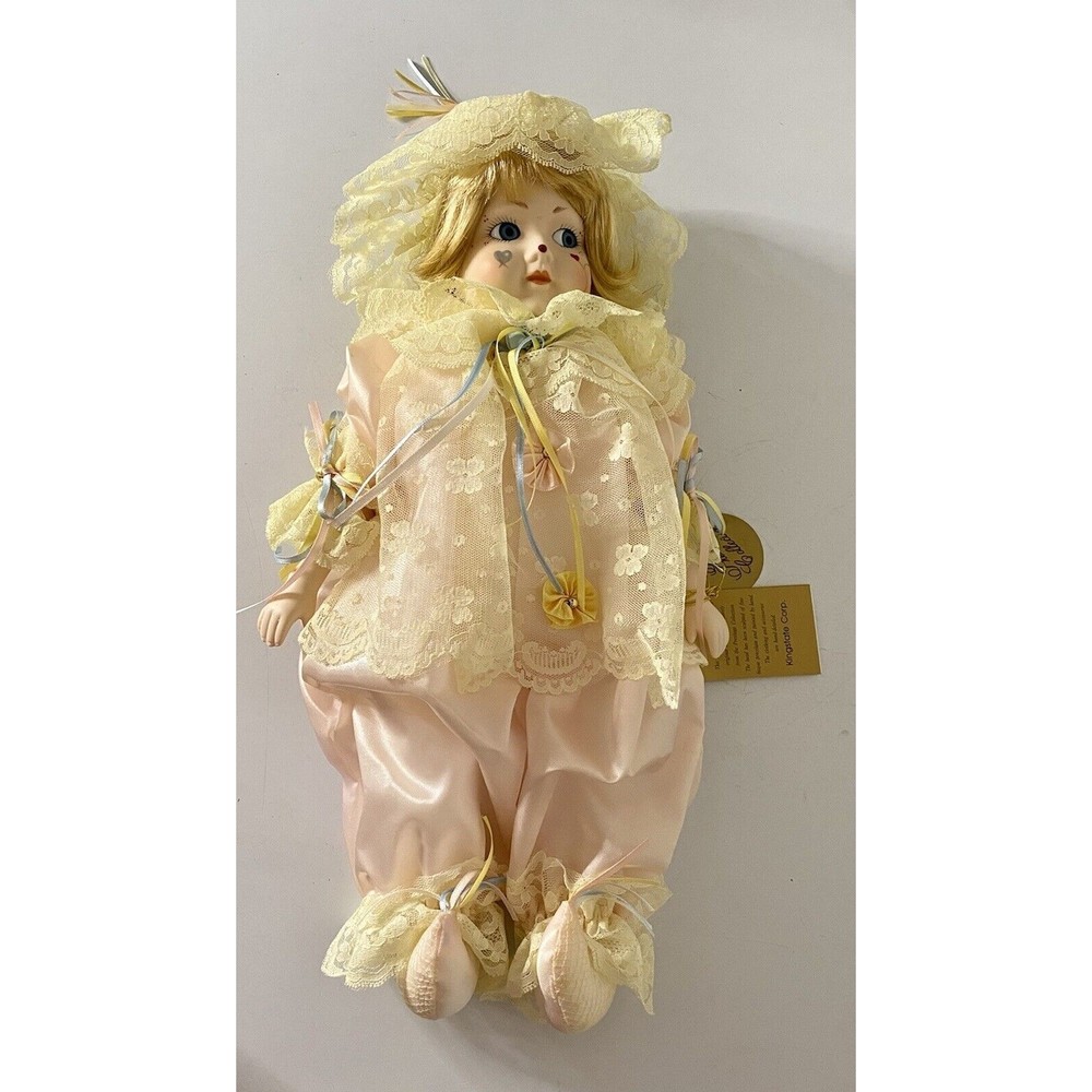 Porcelain Clown Doll Gina by Kingstate Corp The Prestige Collection With Tags